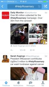 The #HelpRosemary Campaign conducted using Social Media